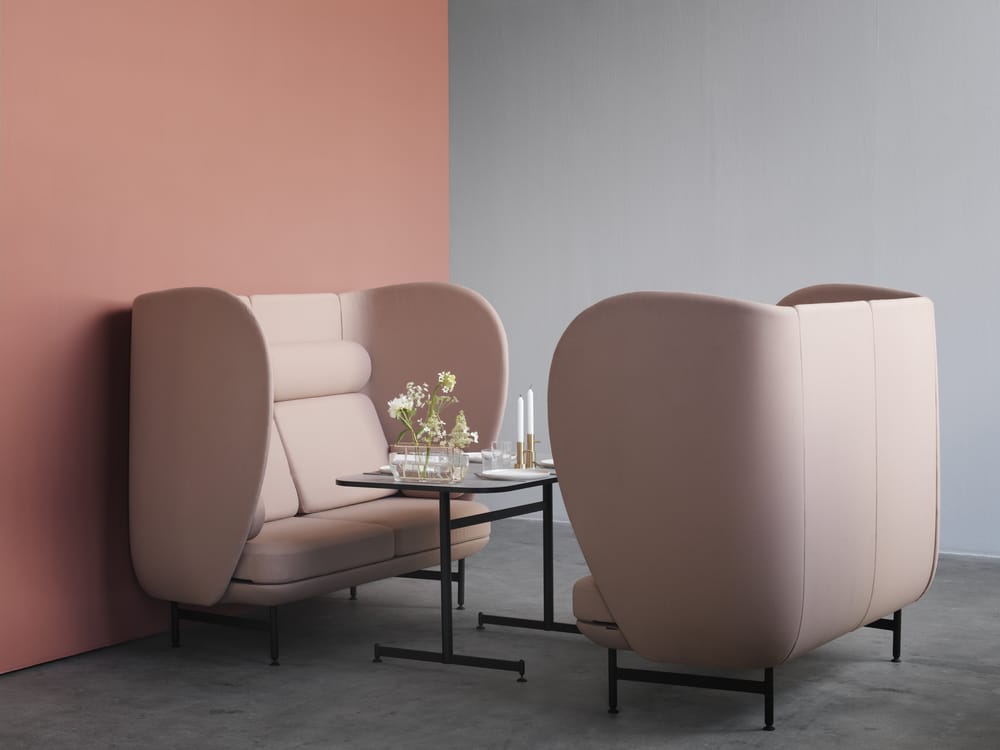 organic interior design seating Fritz Hansen curved sofa lounge