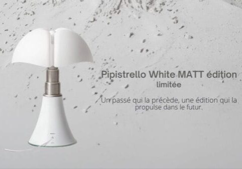 Lampe Pipistrello Édition Limitée 60 ans White Matt de Martinelli Luce