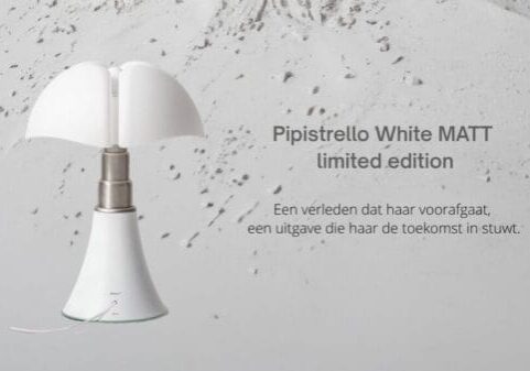 Pipistrello-lamp Limited Edition 60 jaar White Matt van Martinelli Luce
